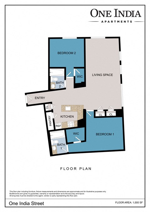 a floor plan of one apartments